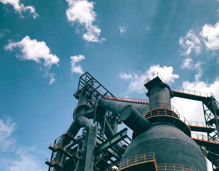 Industrial installation under the blue sky